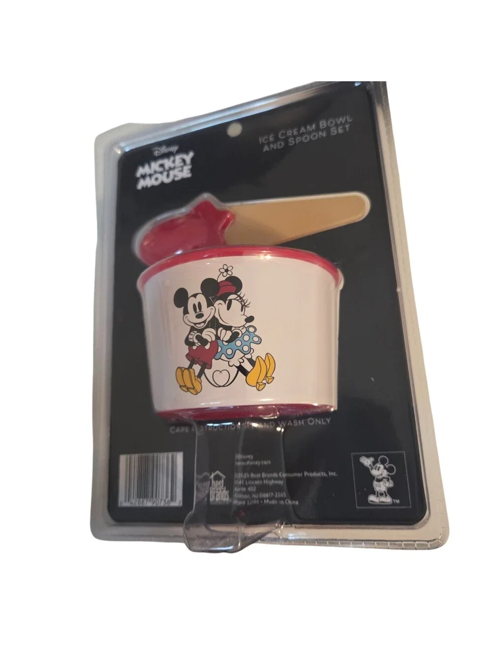 Disney Mickey Mouse Ice Cream Bowl and Spoon Set